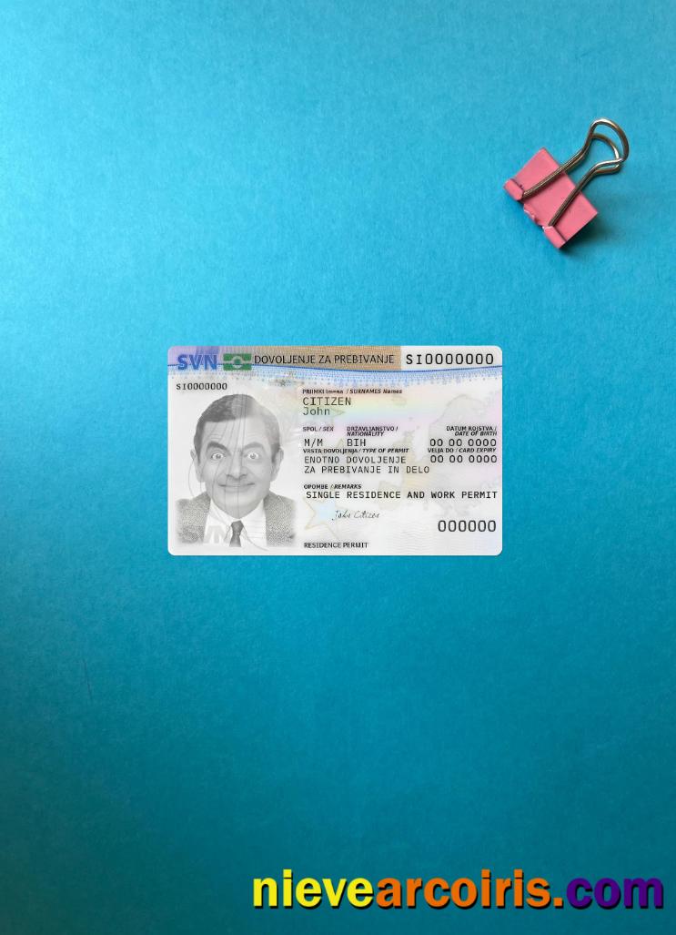 Slovenia residence permit card photolook